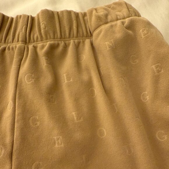 Lounge Luxury Embossed Pajama Shorts in "Mink" - Picture 5 of 5